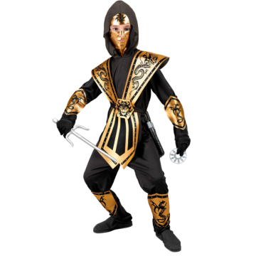 Gold ninja costume for children