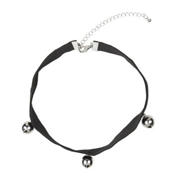 Black cat collar with 3 bells