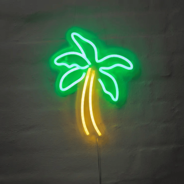 Palme neon LED skilt - 31x25 cm