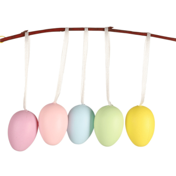 Easter Egg Decorations with String 12x - 4 cm