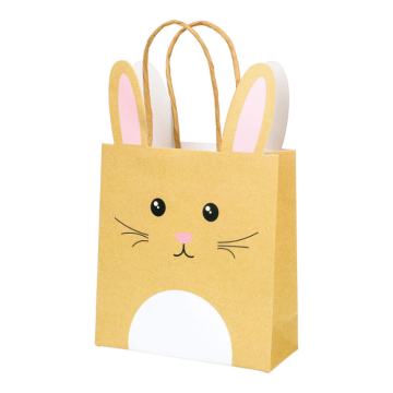 Yellow bunny gift bag - 14x15x5 cm
