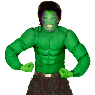 Grøn muskelbluse kostume til børn