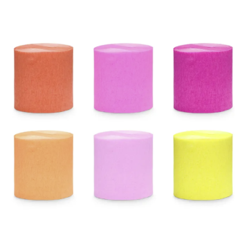 Crepe Streamer sommer mix 6x - 10 meter