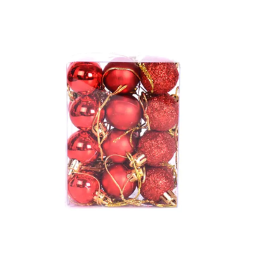 Red Christmas baubles 36x - 3 cm 