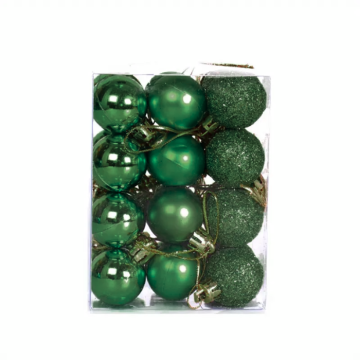 Dark green Christmas baubles 36x - 3 cm 