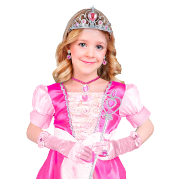 Pink princess set for children - 6 pieces