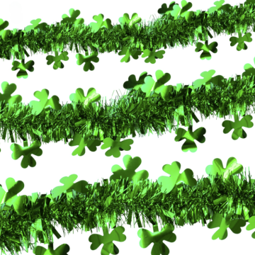St. Patrick's Day Green Lametta Garland - 2 Metres
