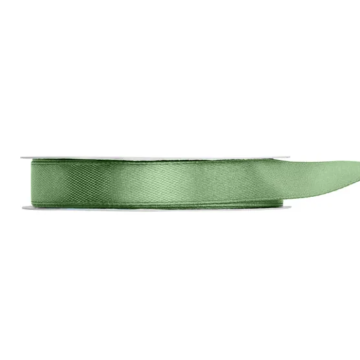 Sage green satin ribbon - 12 mm x 25 m