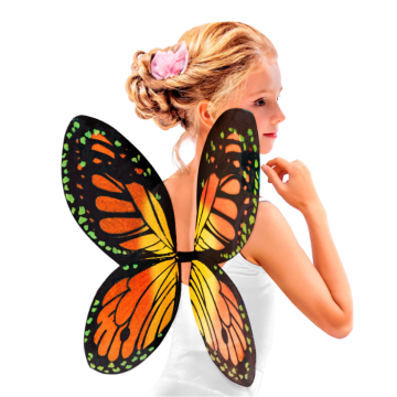 Black, orange and yellow butterfly wings for children