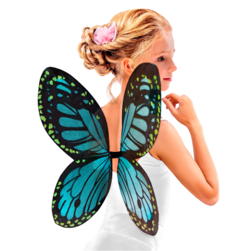 Black and blue butterfly wings for children
