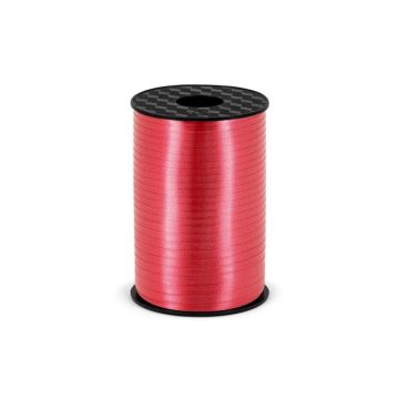 Red plastic ribbon - 5 mm x 225 m
