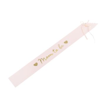Pink Mom to Be baby shower paper ribbon - 75 cm