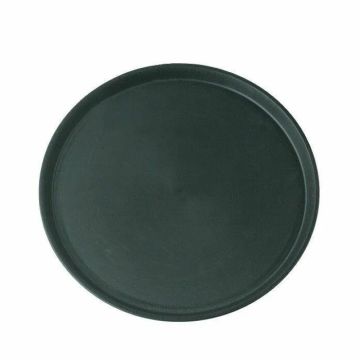 Rund serveringsbakke Ø41 cm brun