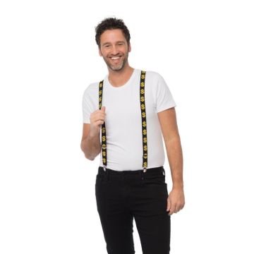 Suspenders with dollar motifs one-size unisex