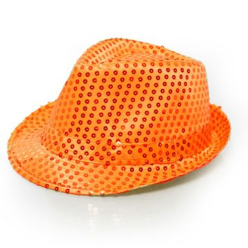 Orange glitter hat