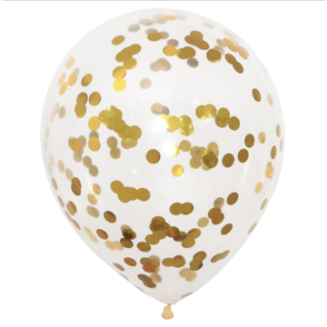 Balloons with gold confetti