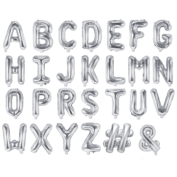 Silver Letter Balloon 35 cm