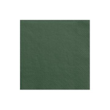 Flaskegrøn 3-Lags Servietter 20x - 33 x 33 cm