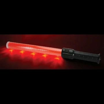 Trafikstav med orange LED lys 