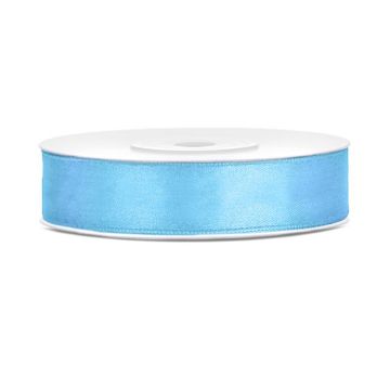 Light Blue Satin Ribbon - 12 mm x 25 m