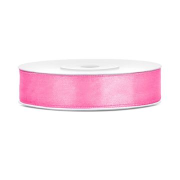 Pink Satin Ribbon - 12 mm x 25 m