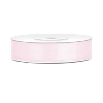Pastel Pink Satin Ribbon - 12 mm x 25 m