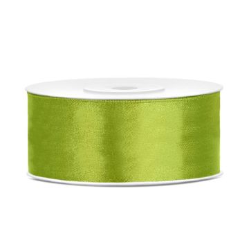 Light Green Satin Ribbon - 25 mm x 25 m