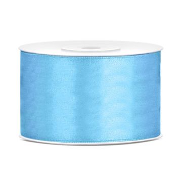 Light Blue Satin Ribbon - 38 mm x 25 m