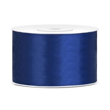 Dark Blue Satin Ribbon - 38 mm x 25 m