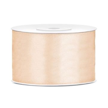Cream coloured satin ribbon - 38 mm x 25 m