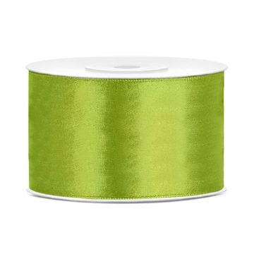 Light green satin ribbon - 38 mm x 25 m