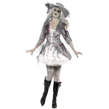 Spooky female ghost pirate costume