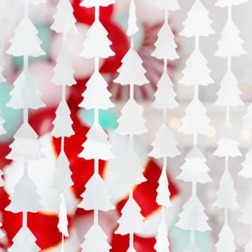 Silver Christmas tree backdrop 100x245 cm