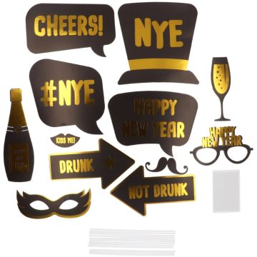 Photo booth New Year's props 12x