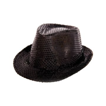 Black hat with glitter
