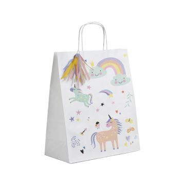 Unicorn-themed gift bags 6x - 27x20 cm