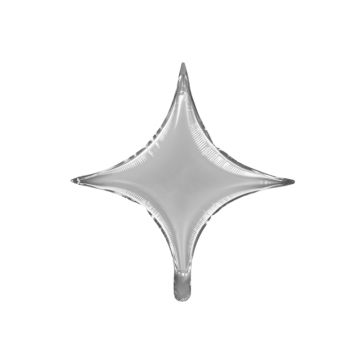 Star-shaped silver foil balloon 45 cm