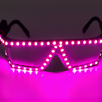 Pink neon LED glasses