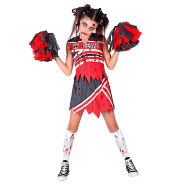 Zombie cheerleader costume for children