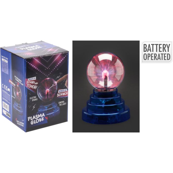 Battery-operated Plasma Globe Lamp H 14 cm
