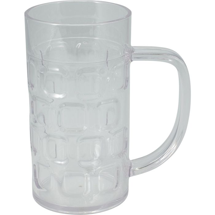 Beer Mug with Handle and Embossed Pattern 500 ml