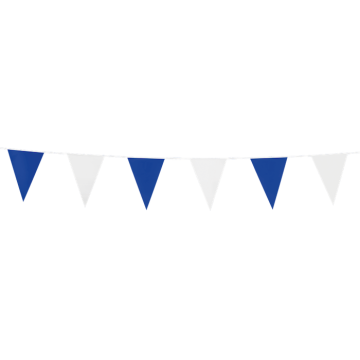 Blue and White 10x15 cm Bunting - 3 meters