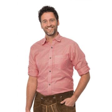 Oktoberfest Tyrolean shirt red for men