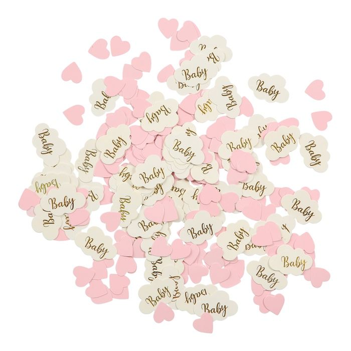 Confetti baby girl pink hearts 20 g