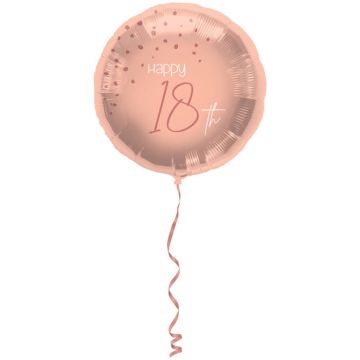 18th birthday foil balloon in pink 45 cm