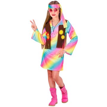 Hippie dress with vest and headband for girls