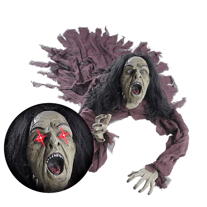 Talking witch sensor glowing eyes - 160 cm