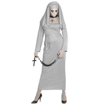 Sorrowful Ghost Nun Costume for Ladies