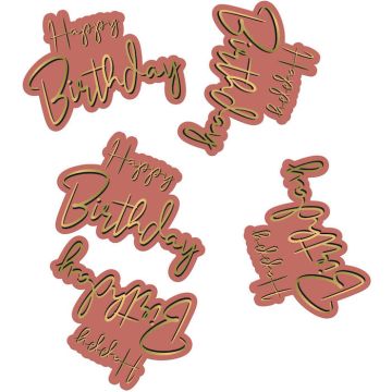 Happy Birthday Table Confetti in Golden Dusk 45x