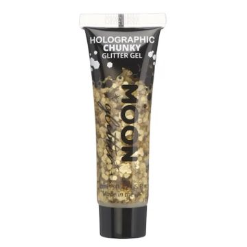 Holographic Chunky Glitter Gel Gold 12 ml Moon Creations